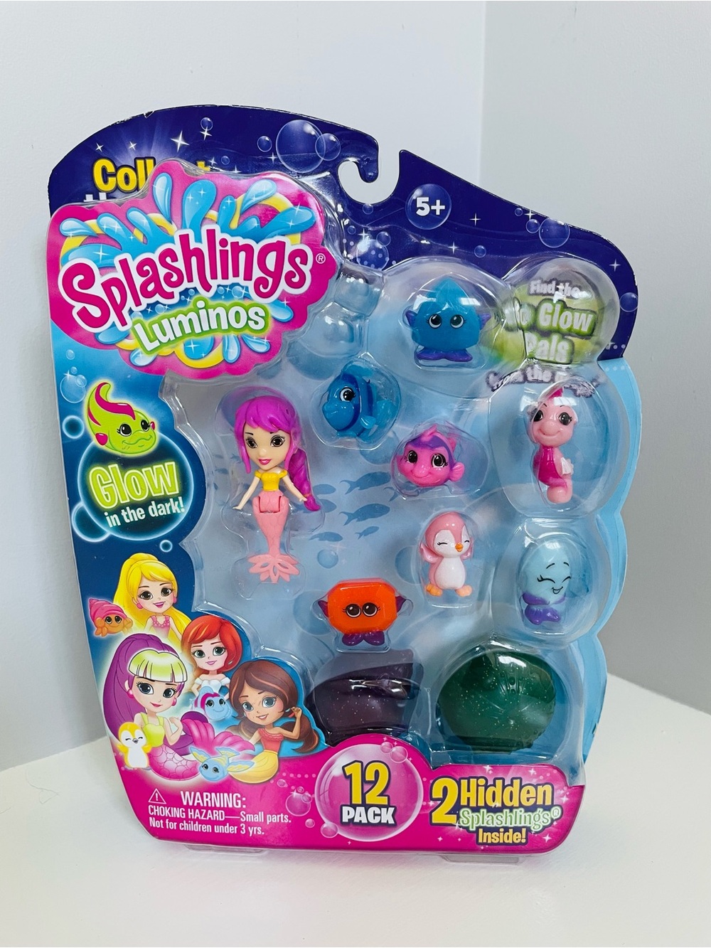 Splashings 12 Pack Glow in the Dark Mermaid Gretchen Grandwave & Sea Friends New